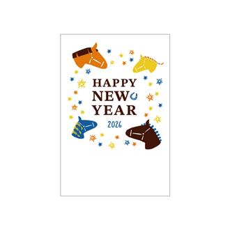 お年玉付年賀状 カラー印刷5枚入PK-2606