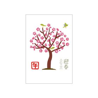 お年玉付年賀状 カラー印刷5枚入PK-2625