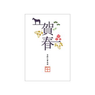 お年玉付年賀状 カラー印刷5枚入PK-2640