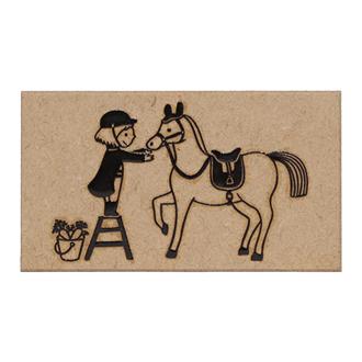 年賀スタンプ　騎手と馬