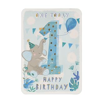 バースデイカード ｇｈｂ２９７ｗ ボーイ１歳 ぞう 伊東屋オンラインストア