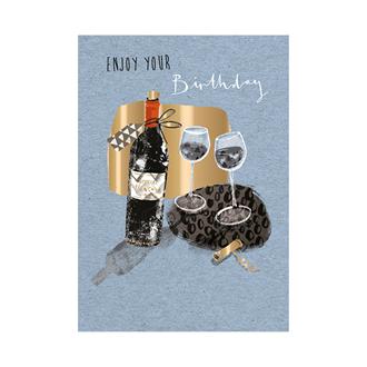 バースデイカード　ＧＨ１２０８　カーボン＆コール（ワイン）