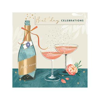 バースデイカード　ＩＪ０１３４　カクテルアワー（ボトル）