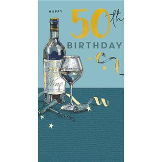バースデイカード　ＪＢ２８０　５０歳（ワイン）