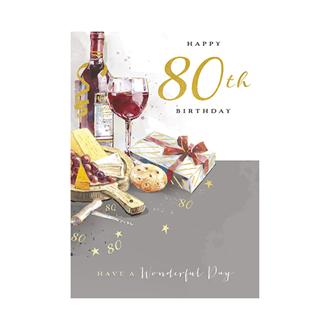 バースデイカード　ＧＨ４２８　メンズ（８０歳）