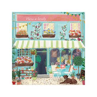 バースデイカード　ＩＩ１３６７　庭の向こう（花屋）