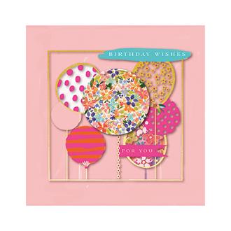 バースデイカード　ＴＰ０１６９ＫＷ　サニヴァ（風船）