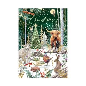 クリスマスカード LXFGHF044 ウィンターワイルド（冬の高原