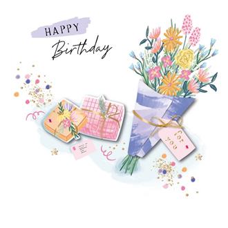 バースデイカード　ＳＳＥＲ００８　Ｓ＆Ｓ（花束）