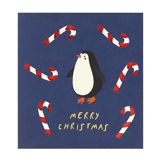 クリスマスカード　ＣＵＸ００３　カットアウト（ペンギン）