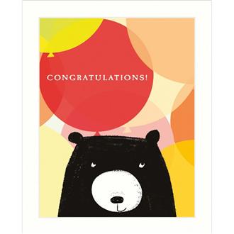 コングラカード　ＢＥ４２Ａ　黒熊（風船）