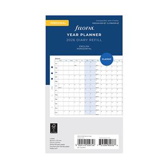 ２６　システム手帳リフィル　ホリゾンタルイヤープランナー　バイブル
