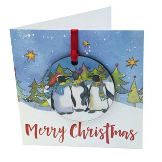 お手渡しサイズクリスマスカード　ＭＢ０３　ペンギン
