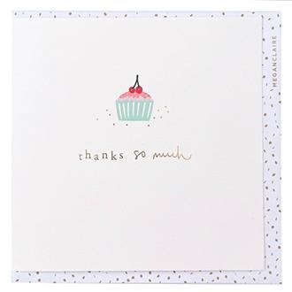 サンキューカード　ＨＰ０８　さくらんぼカップケーキ