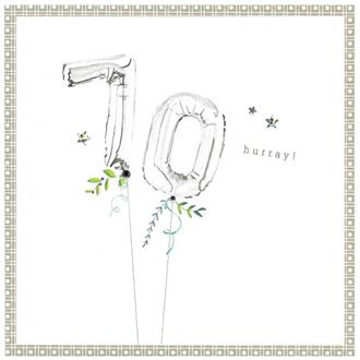 バースデイカード　ＰＨ６８　風船（７０歳）