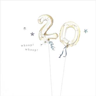 バースデイカード　ＰＨ１０１Ｊ　風船（２０歳）