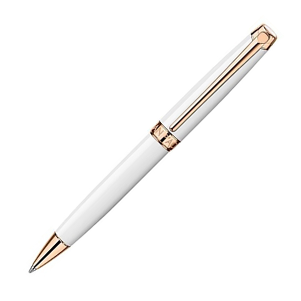 予約 KINGDOM NOTE  店ボールペン CARAN d'ACHE カランダッシュ ボールペン レマンスリム ホワイト ローズゴールド 