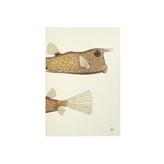 糸綴じノート　ＸＬ　ドット　リーフ（魚・茶）