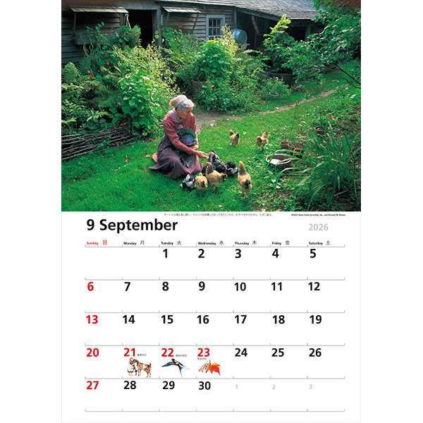 2026 ターシャ・テューダーのカレンダー | 伊東屋オンラインストア