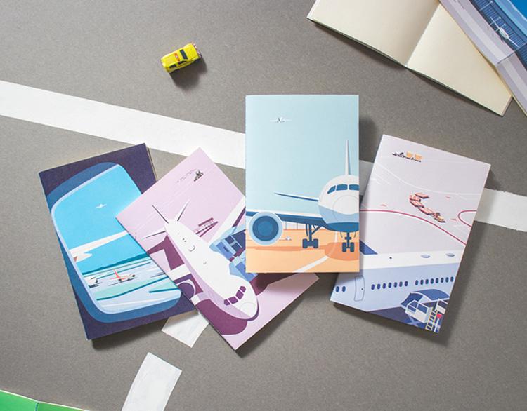 【新製品】飛行場で感じるワクワクを、鮮やかに描いたノートブック