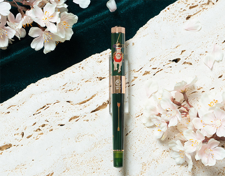 【新製品】〈ROMEO〉2026年「午」日本の伝統工芸手法で流鏑馬を描いたROMEO No.3 万年筆