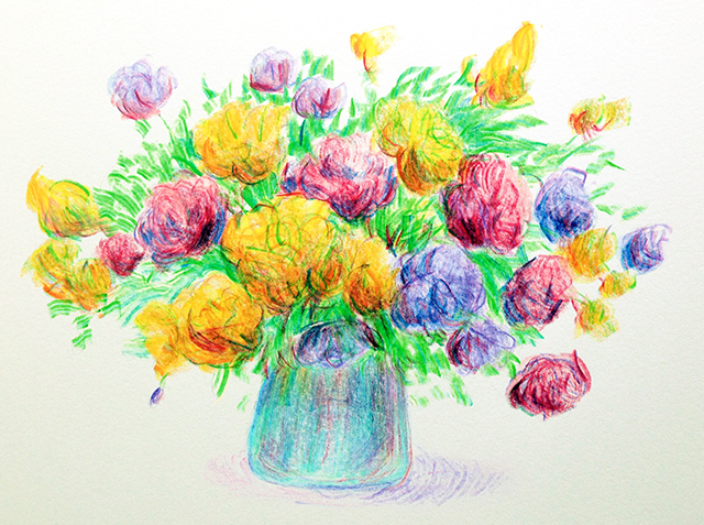 K.Itoya4階 「色で遊ぶクレヨン」デモンストレーション 8月30日(金