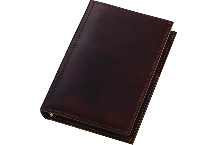 アシュフォード×趣味の文具箱バーガンディ マーブルコードバン