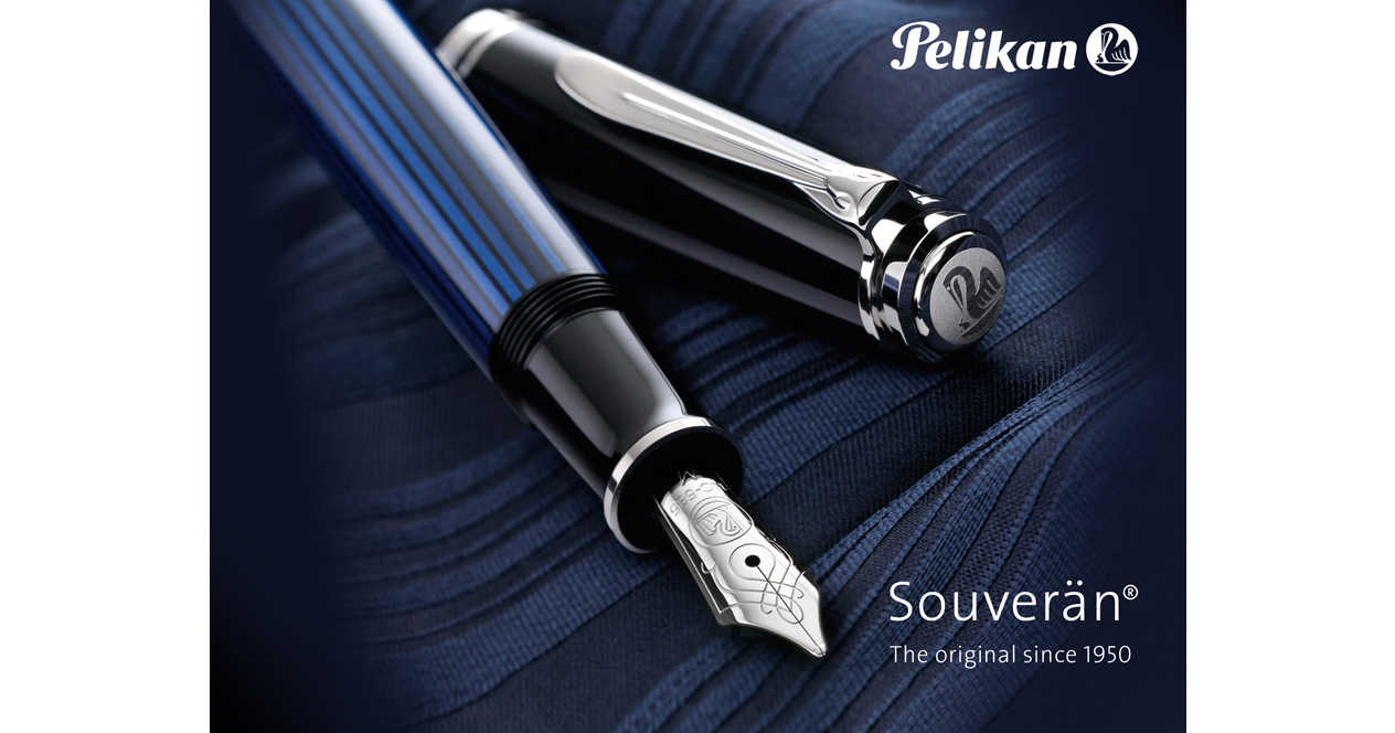 人気の定番 ペリカン　スーべレーン　K805 ブルーストライプ　青縞　ボールペン 筆記具